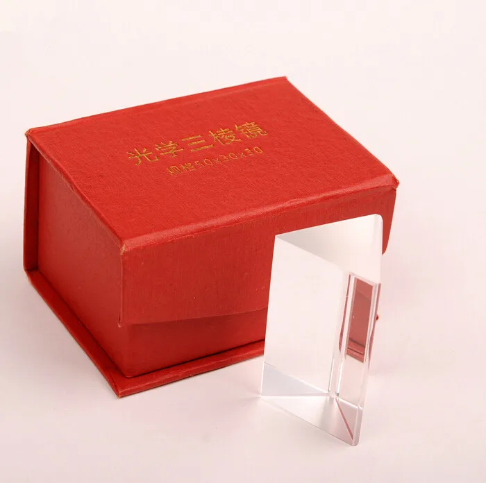 50mm Vagarious Physics Optical Prism for Teaching Glass with Gift Box | Инструменты
