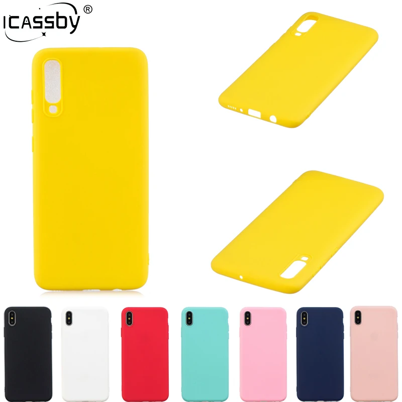 

Rubber TPU Silicone Case For Samsung Galaxy A70 Candy Color Soft TPU Back Cover For Coque Samsung Galaxy A70 A 70 A705F Case