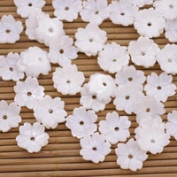 50 pcs 12mm mini flower charms shell natural white mother of pearl