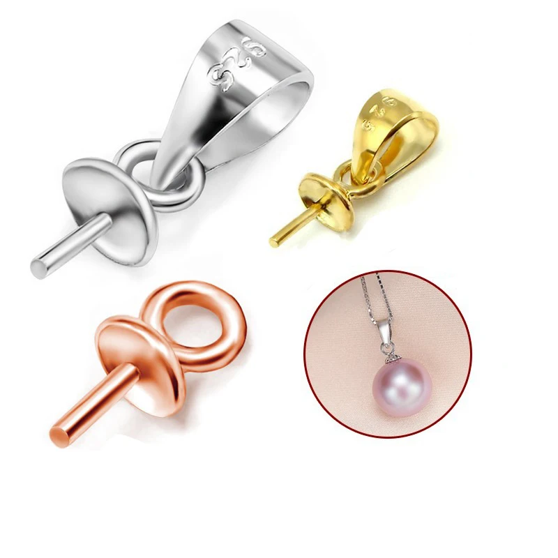Wholesale 10pcs 925 Sterling Silver Bead Caps Setting Pearl Beads Pendant Findings Accessories For Jewelry Making | Украшения и