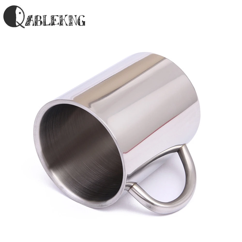 QABLEKNG Classic 3 Размеры пивные кружки модные Нержавеющая сталь Кофе чашки с двойными