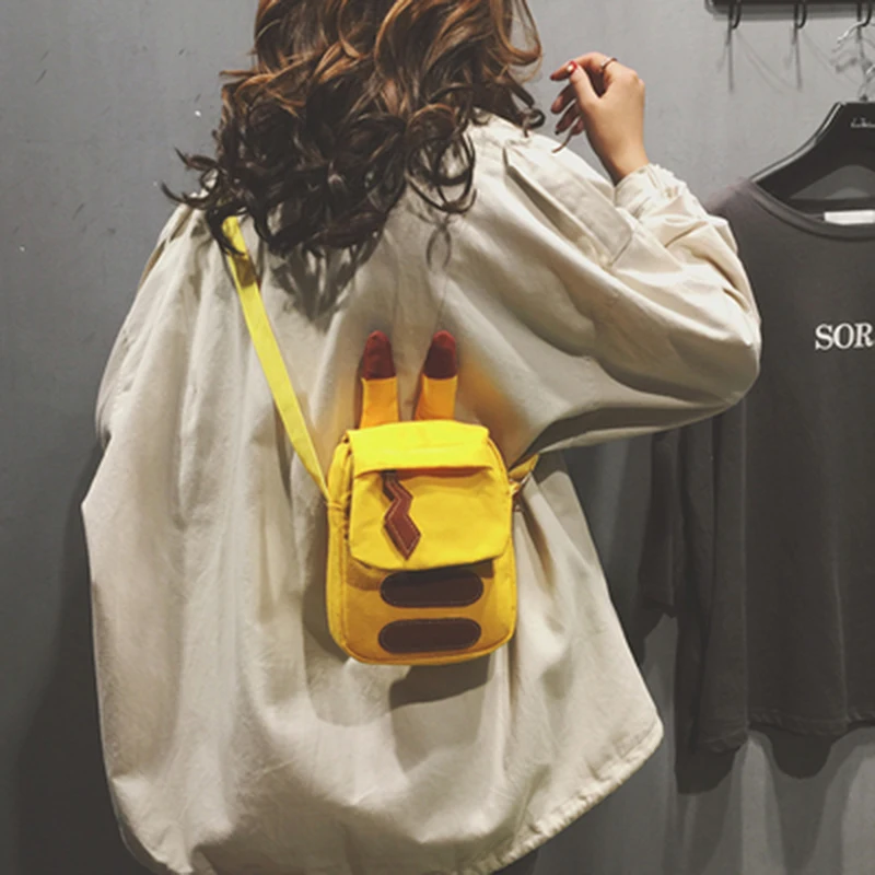 2019 с забавным рисунком Пикачу для женщин мини сумка на плечо платья детей и