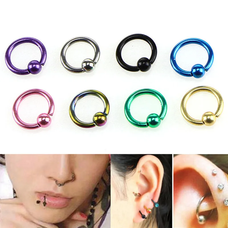 8 шт./компл. фальшивый нос кольцо для губ ушей носа клип на Поддельные пирсинга