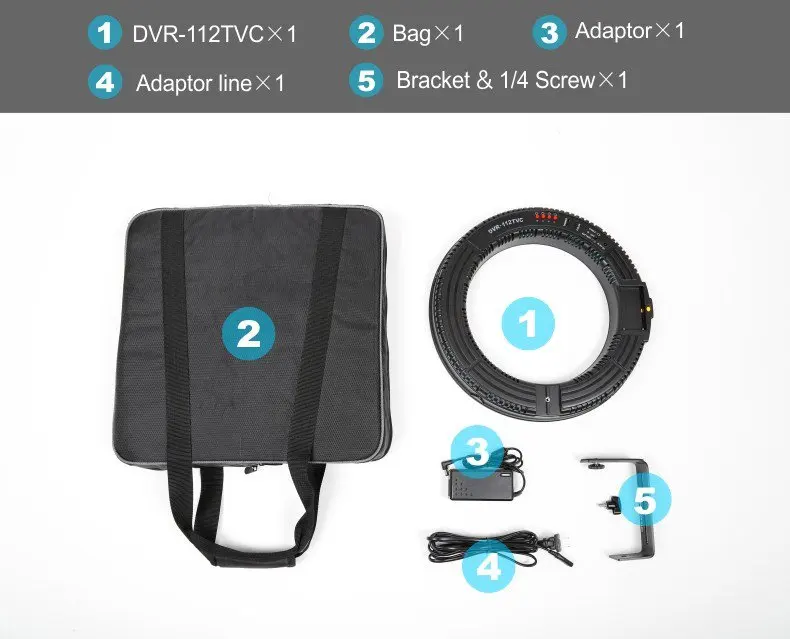 Fotoconic 15 ''/38 см dvr-112tvc литий-ионный Батарея Powered затемнения свет кольца для