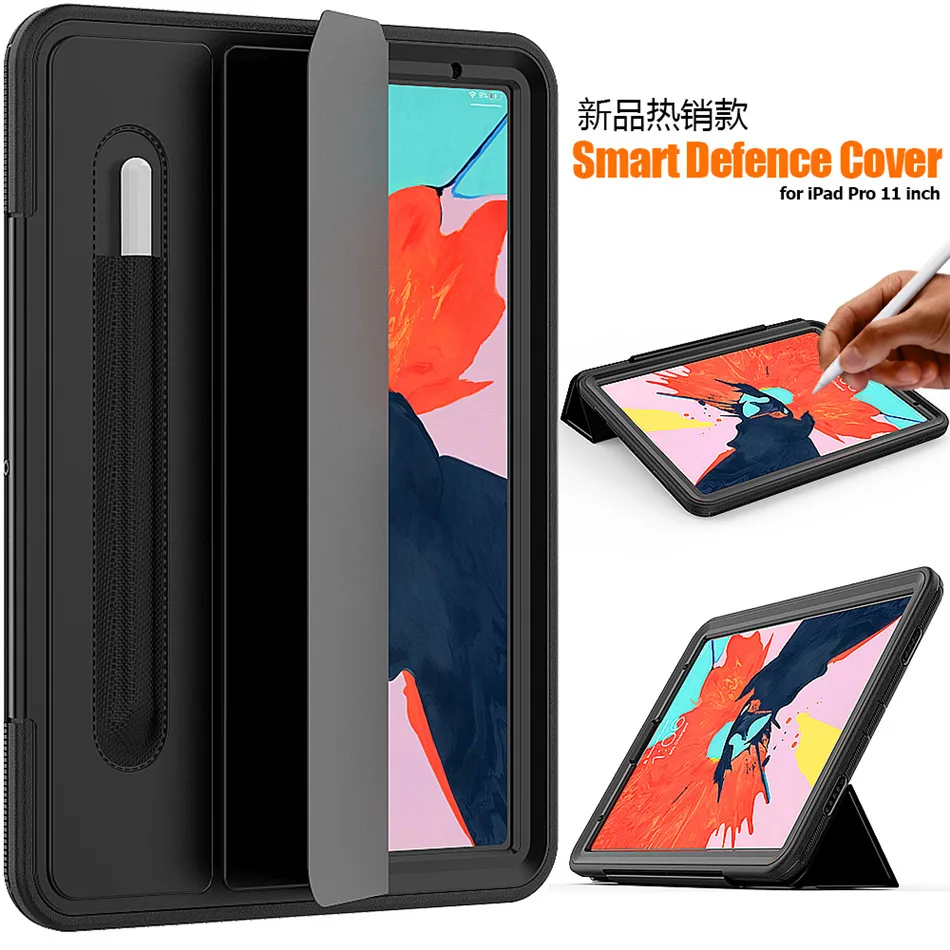 Для нового ipad pro 11 дюймов чехол Магнитный умный Авто спящий Wakeup Trifold Чехол для ipad pro 11 ''Детский безопасный резиновый чехол s