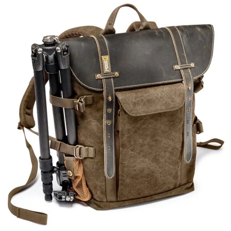 

Canvas Leather Cover Photo Bag National Geographic Africa Collection Ng A5290 A5280 Laptop Backpack Slr Camera Bag