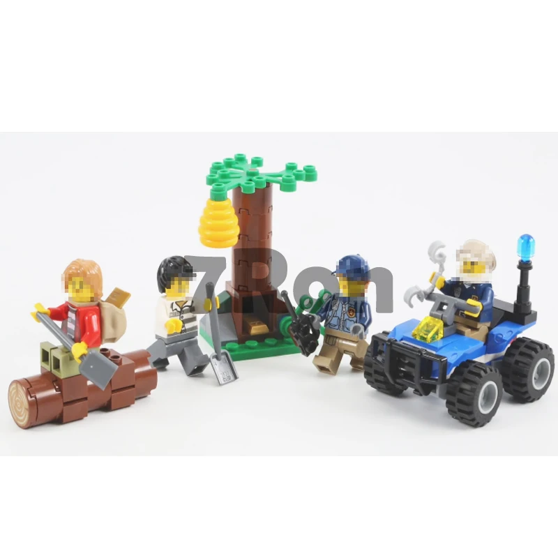 02096 город SWAT Mountain Special полиции Building Block образования Совместимо с Lego City 60171 кирпичи