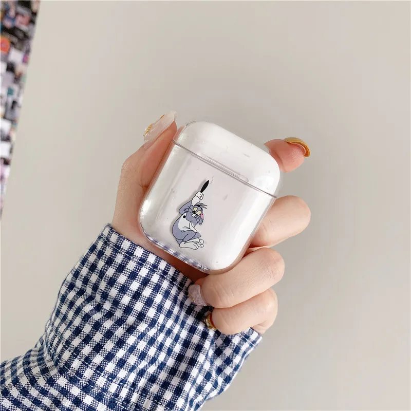 Чехол для AirPods с милым мультяшным рисунком для airpods, защитный прозрачный жесткий беспроводной чехол для наушников для iphone, чехол для наушников s