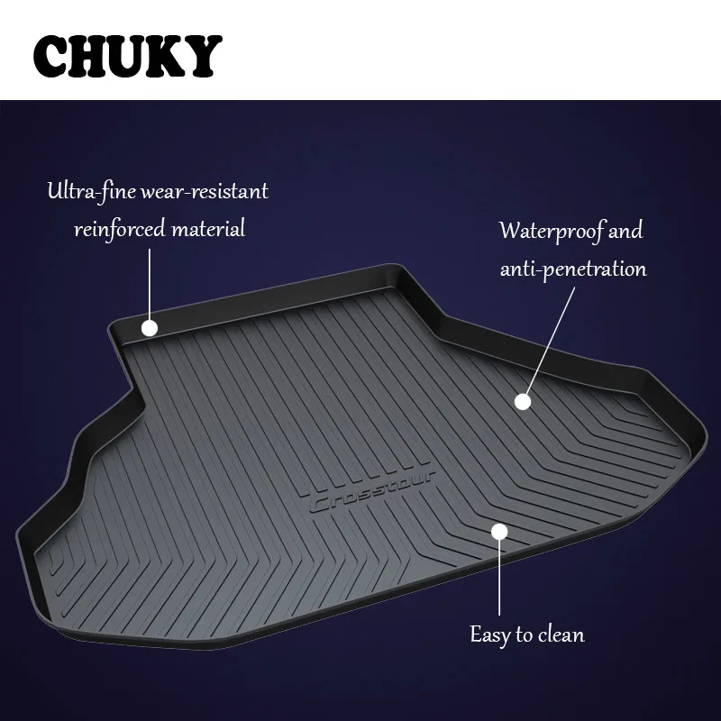 

CHUKY For Honda Elysion Odyssey Crosstour Vezel Greiz Jade Accord Hybrid Car Cargo rear trunk mat 2008-2018 Anti-slip mat