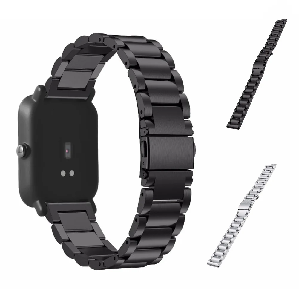 

20mm Smart Watchband Stainless Steel Watches Strap Replacement Watch Band For Xiaomi Huami Amazfit Youth Bit @JH