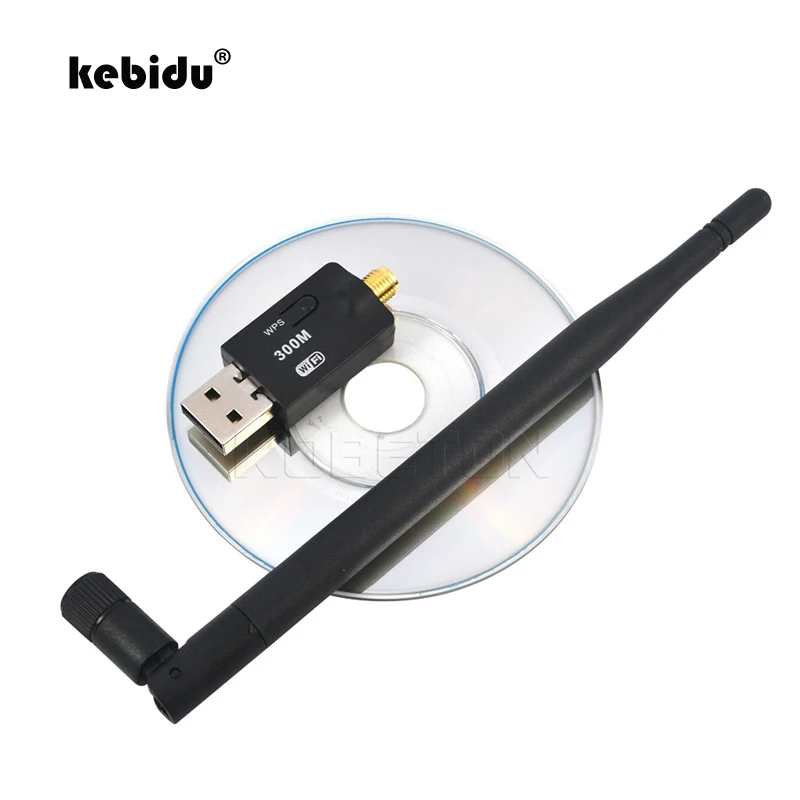 Kebidu мини беспроводной USB WiFi адаптер lan Карта высокая скорость 300 Мбит/с внешней