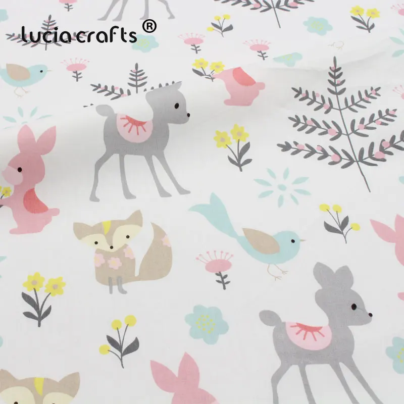 Lucia craft 50*50 см хлопковая Лоскутная Ткань с мультяшным принтом ткань сделай сам