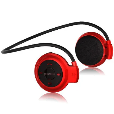 Красный Шейные Bluetooth наушники 3D стерео звук достаточно мини гарнитуры Спорт Бег для мобильного телефона Blutooth наушники TF fone de - Цвет: Красный