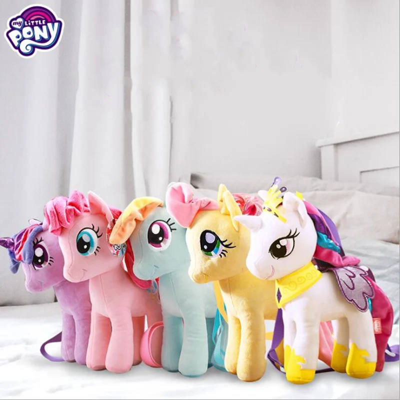 Рюкзак My little pony, 3D плюшевая игрушка, сумка через плечо для девочек, милый мультяшный кошелек, игрушки