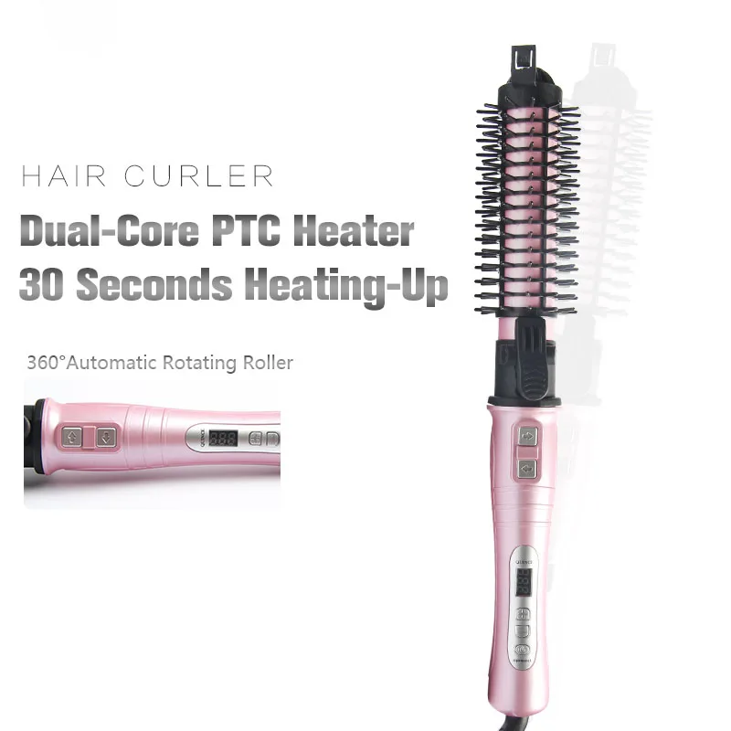 2 in1 Electric Professional Straight Hair Comb Curling Irons Dual-use LCD Display Styler Styling Tools 100-240V | Красота и здоровье