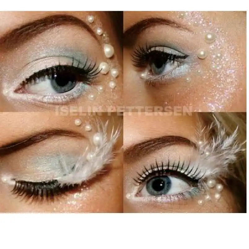 Поддельная белая жемчужная палочка FG05 драгоценный камень для лица бини точки