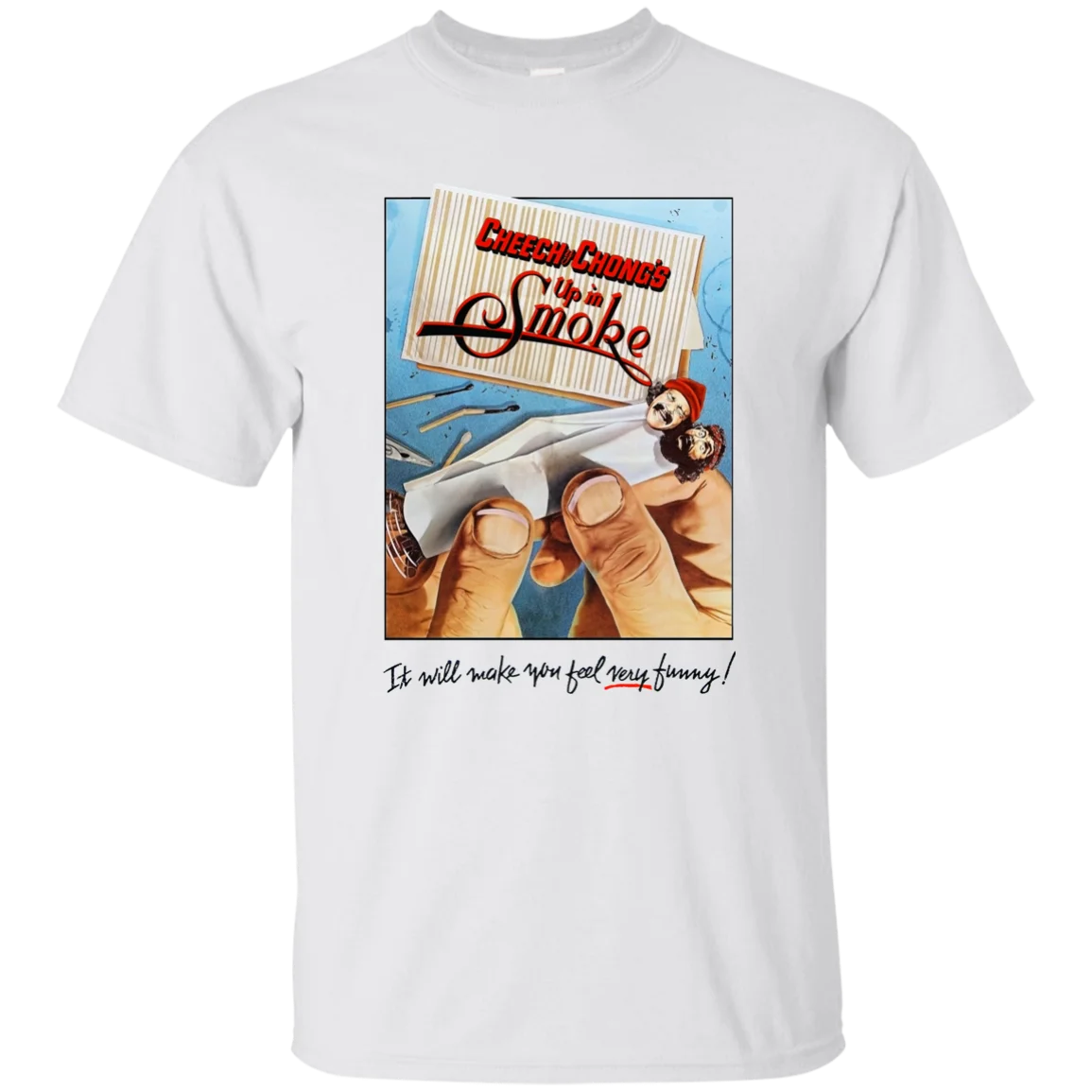 Cheech and Chong's Up In Smoke Rock Fight Comedy белая футболка S-6XL | Мужская одежда