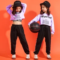 new arrival 2019 hip hop 3 pcs sets cotton teenage girls street dance clothing crop tops pants vest jazz streetwear sports suits