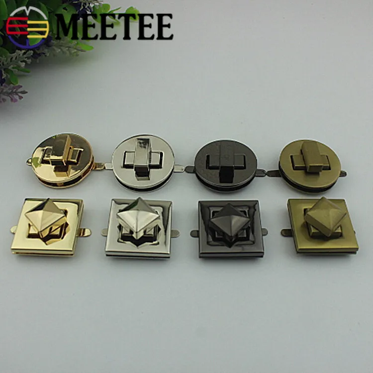 Meetee 2 шт. 26X30 мм/35X40 мм металлическая застежка замок защелки пряжки для сумок DIY Сумочка Кошелек аппаратный замок пряжки аксессуары BD377