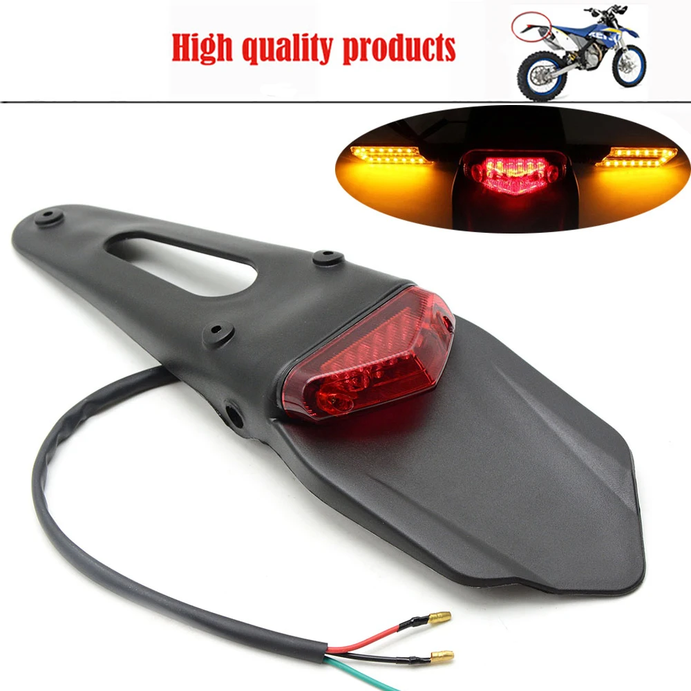 

For EXC 125 200 250 300 400 450 500 530 SX-F/XC-F/XCF-W 2009-2018 Motorcycle LED Brake Tail light Rear Fender Back Splash