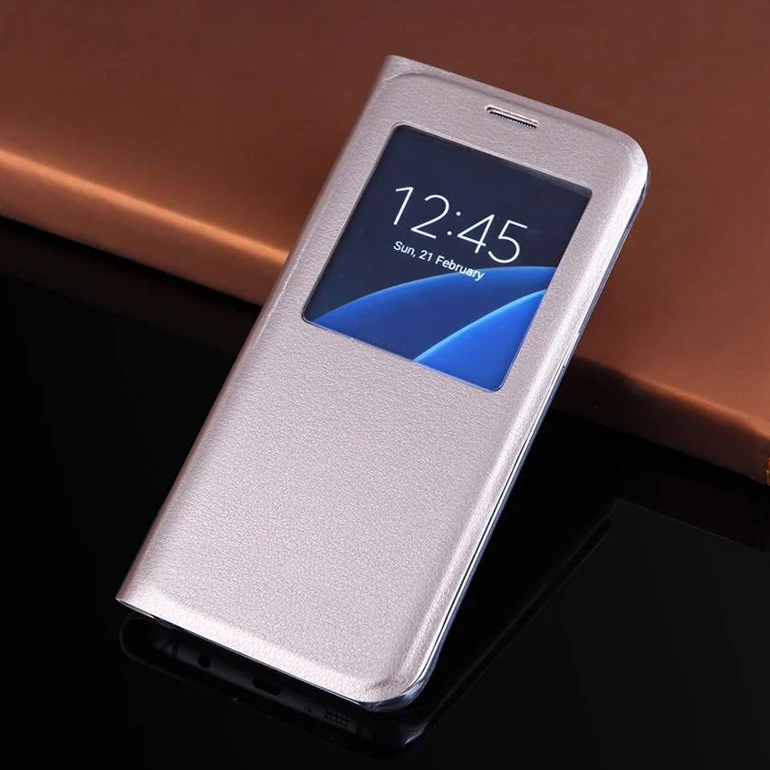 IFavor flip case Для samsung S7 S7edge S8 S8plus флип окна кобура оригинальный следующих случаях S7Edge