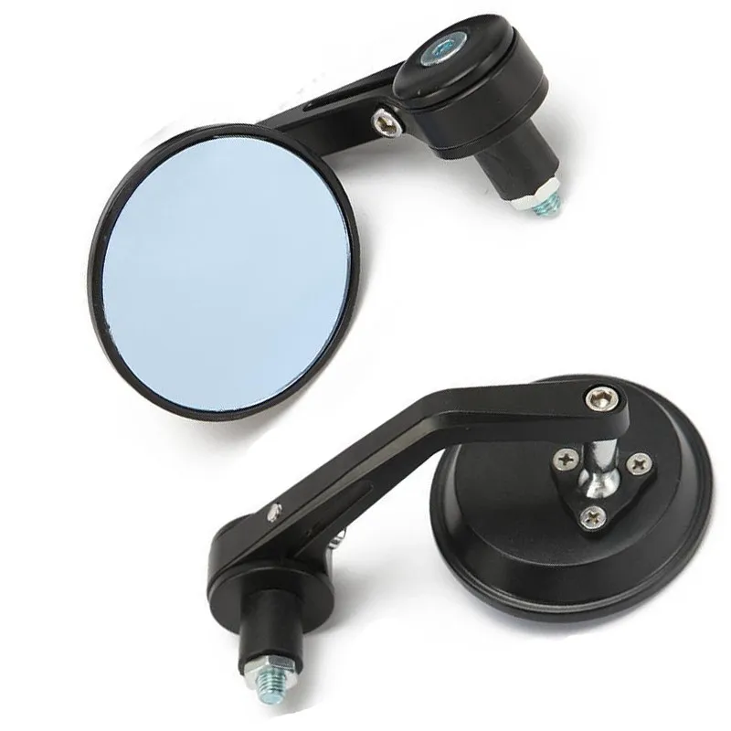 2 шт. круглые мотоциклетные зеркала 3 дюйма 7/8 для Кафе Racer Bobber BMW Clamp|handle bar end mirrors|bar
