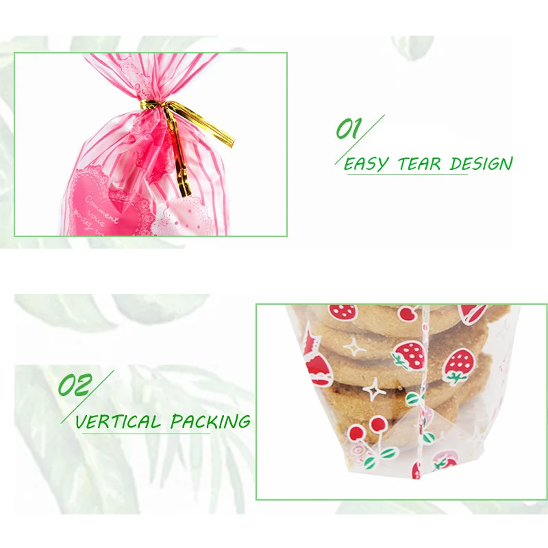 50 шт. пластиковые пакеты для упаковки конфет печенья 16 х24 см|Подарочные сумки и