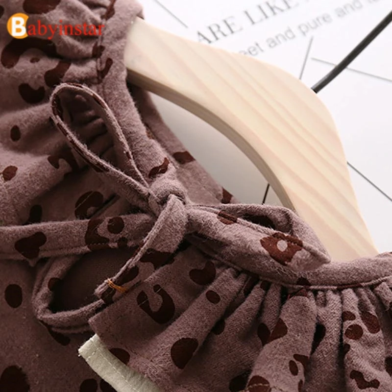Babyinstar Kids Blouse Cheetah Print Girls Blouse Cotton Shirts For Teens Blouse Kids Clothing Long Shirt For Girls