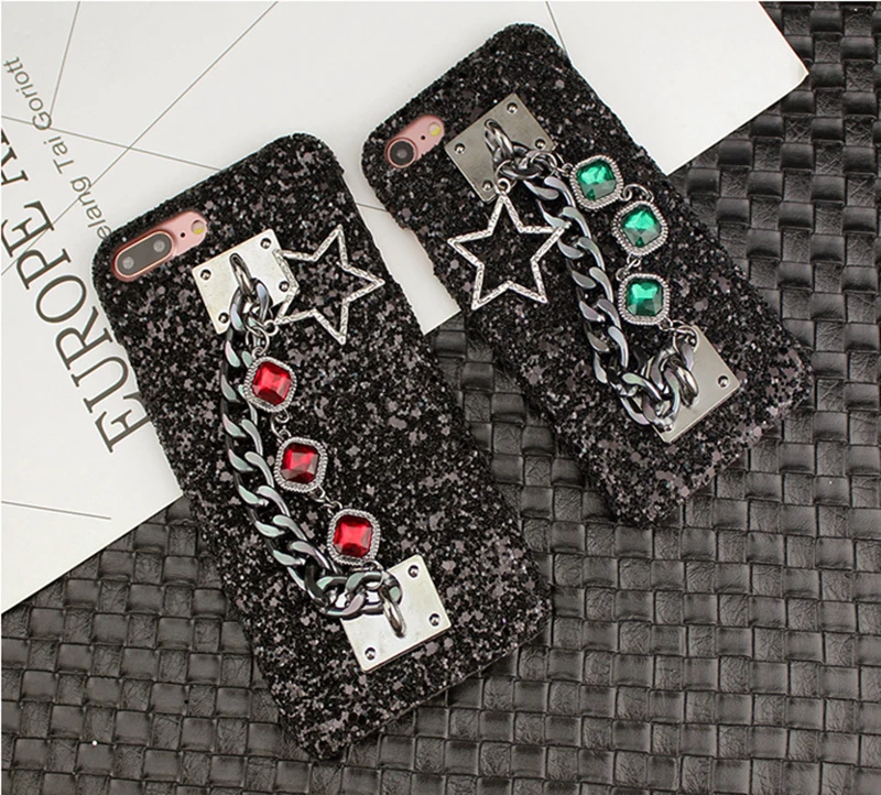 YESPURE блестящий роскошный женский глянцевый чехол для телефона черные чехлы Celulares