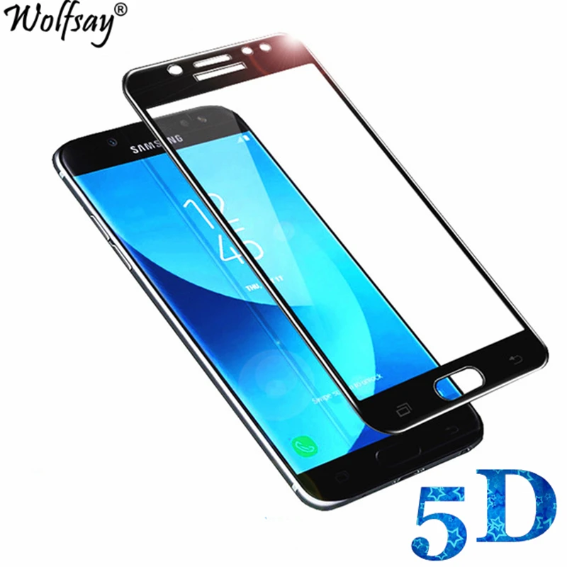 Wolfsay 1 шт. 5D изогнутый экран протектор для Samsung Galaxy J2 Pro 2018 закаленное стекло J2Pro J250