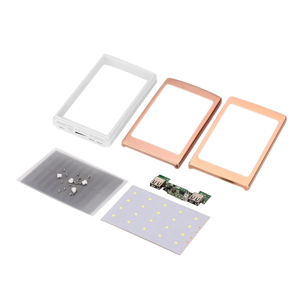MV power 5 цветов двойной USB светодиодный печатная плата PCBA панель солнечной энергии DIY Kit солнечная панель банк питания для-18650-зарядное устройство
