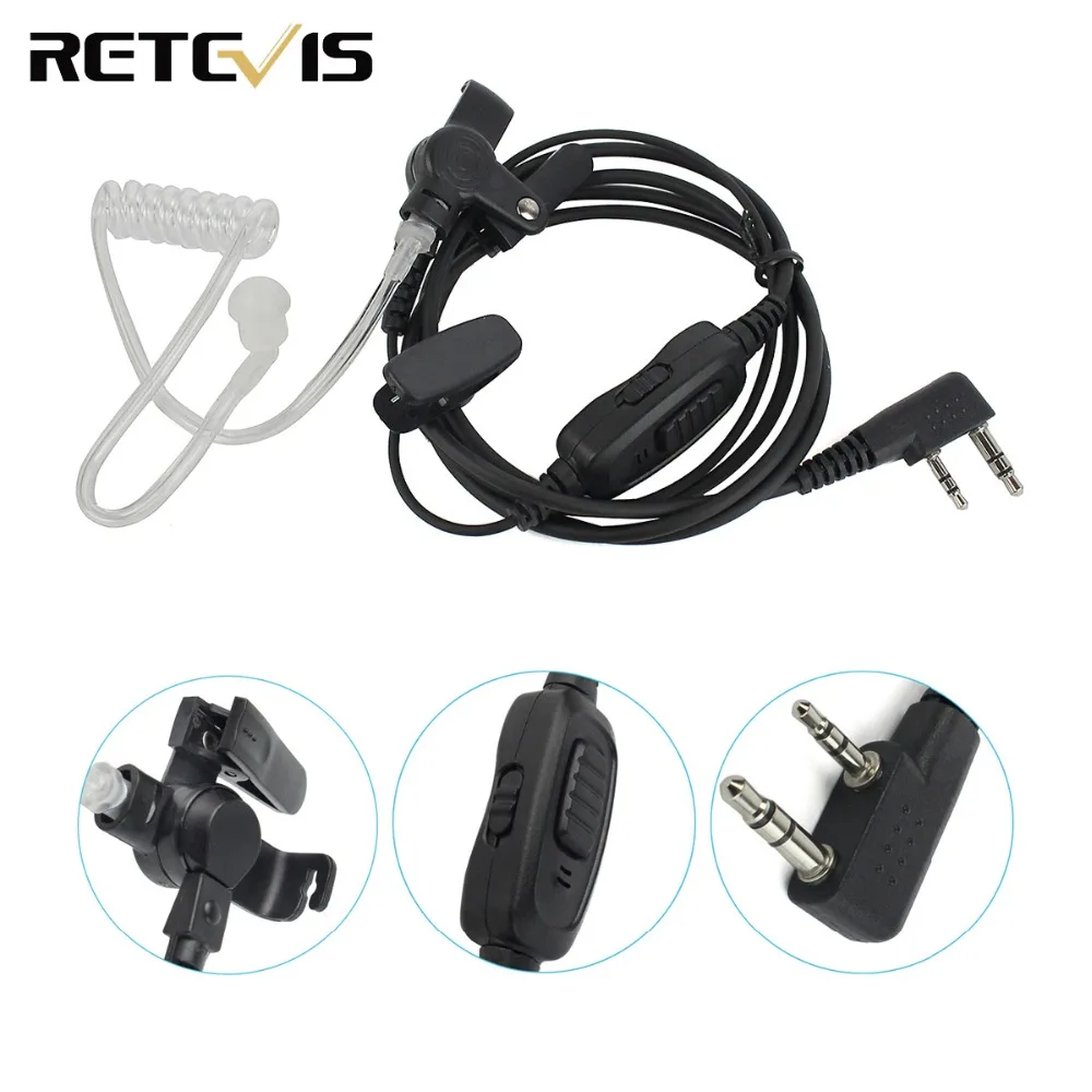 Retevis R 112 PTT/VOX скрытый акустический трубчатый наушник для Kenwood Baofeng PUXING UV 5R H777 RT5R