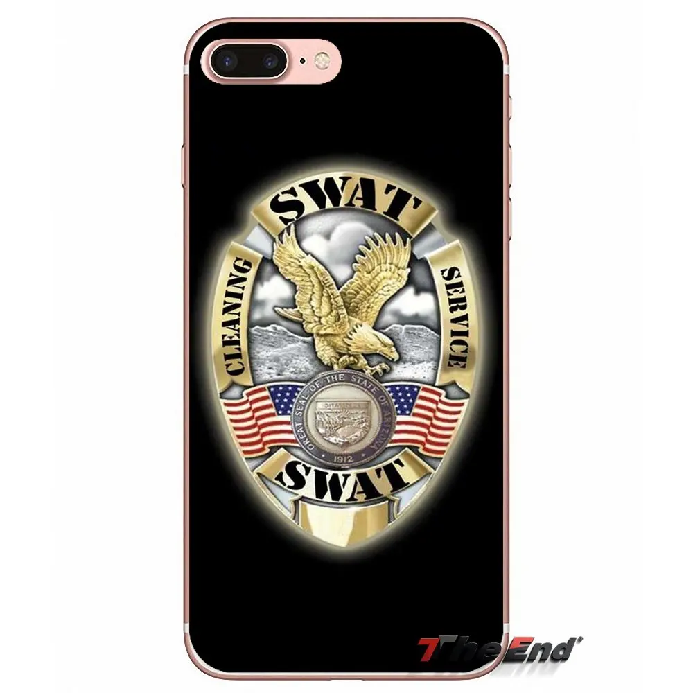 Swat команда членов логотип точка полицейский чехол для iPhone X 4 4S 5 5S 5C SE 6 6S 7 8 Plus Samsung