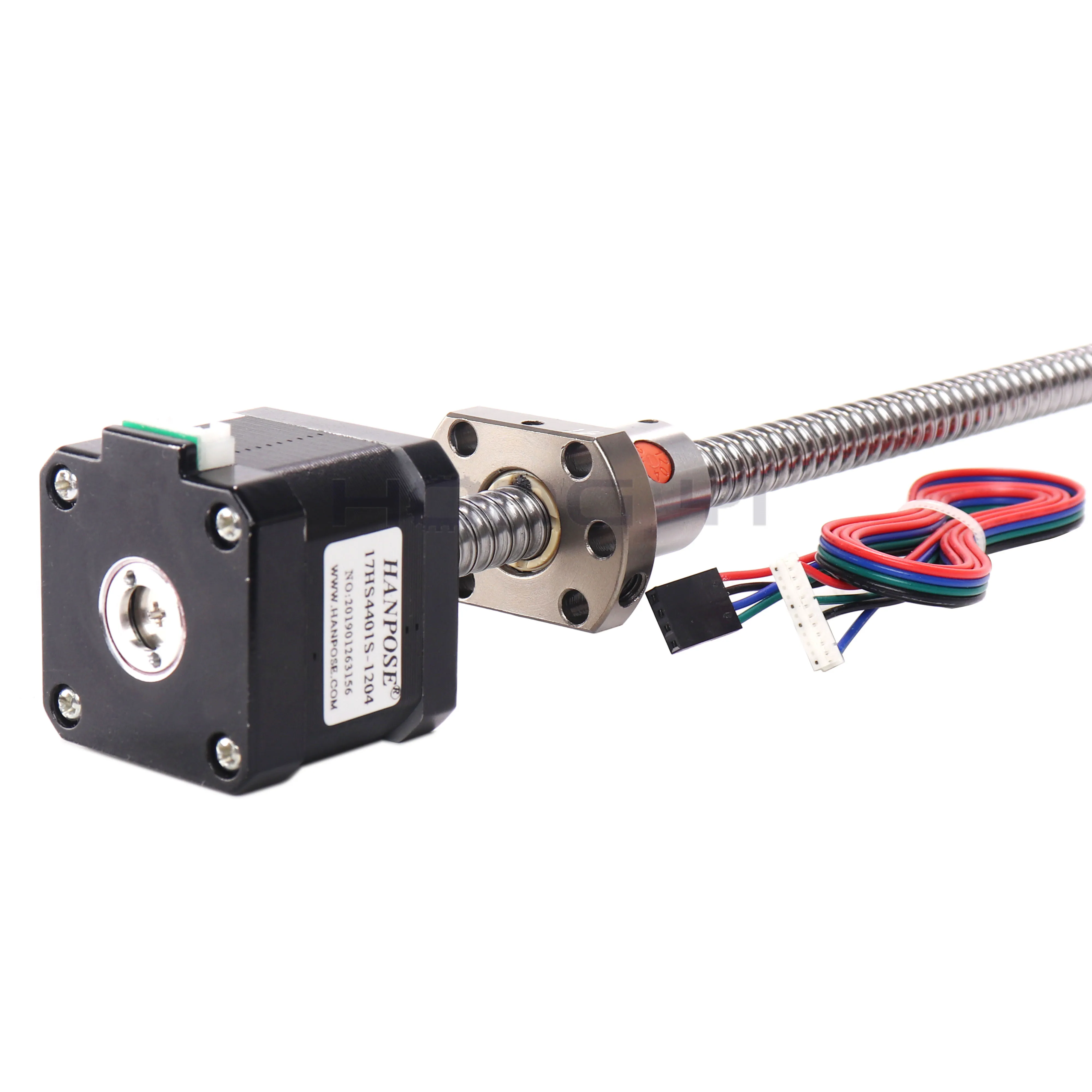 

Free Shipping Nema17 ball screw Stepper Motor 42 motor 42BYGH 1.7A motor ball screw SFU1204 L300MM for CNC 3D printer 4-lead