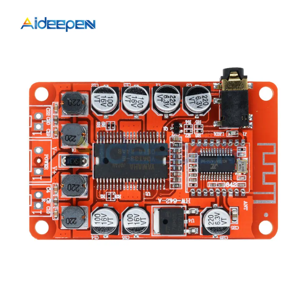 Цифровой аудио усилитель YDA138 плата модуля DC 12 В 2 А Bluetooth класс D 2*15 Вт стерео