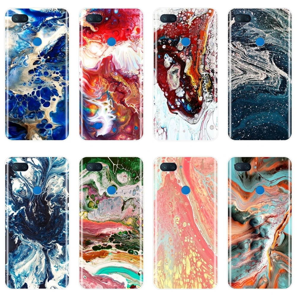 Задняя крышка из ТПУ Для Xiaomi Mi A1 A2 Lite 8 SE Mi5 Mi6 Mi8 мраморный силиконовый чехол для