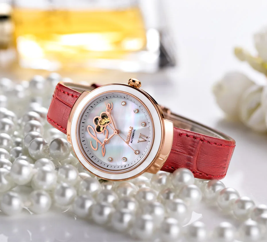 Montre Femme, автоматические часы для женщин, Топ бренд, роскошные женские платья,, модные наручные часы для девочек, повседневные водонепроницаемые часы, reloj mujer