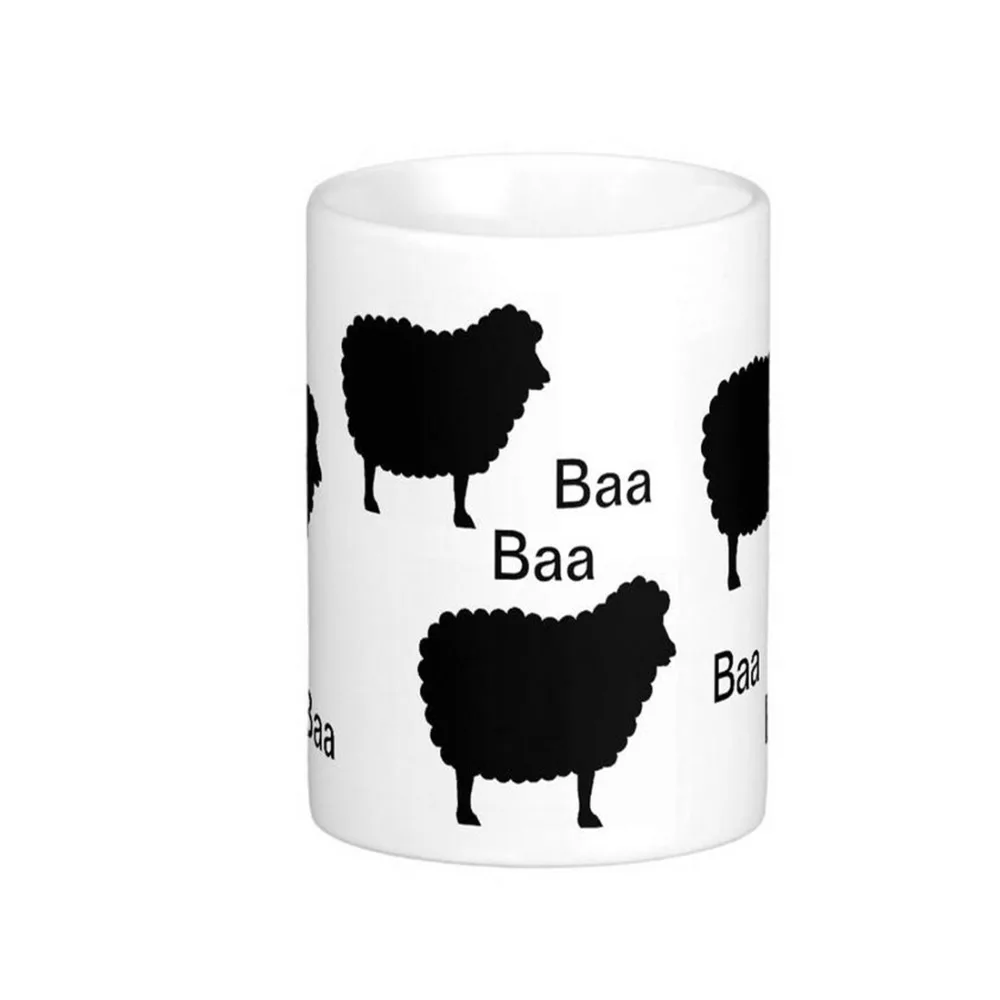 Высококачественные кофейные кружки Baa с черной овечкой чайная кружка подарок на