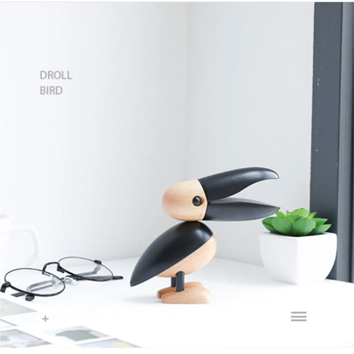 Деревянные украшения для автомобиля Toucan, домашное украшение ручной работы, Скандинавское дерево, Toucan, художественные поделки, статуи для птиц, вырезка из бука