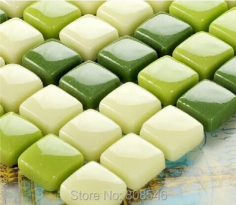 Пасторальная зеленая стеклянная мозаичная плитка MD-1352 кухонный фартук для душа