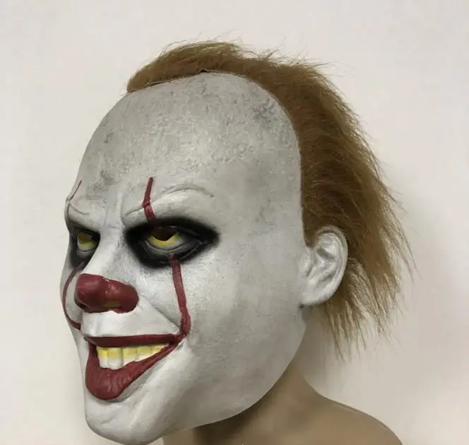 Pennywise Косплей Маска Стивен Кинг это клоун Cos маски вечерние латексные головные Уборы Хэллоуин Косплей костюмы Карнавал отвращение