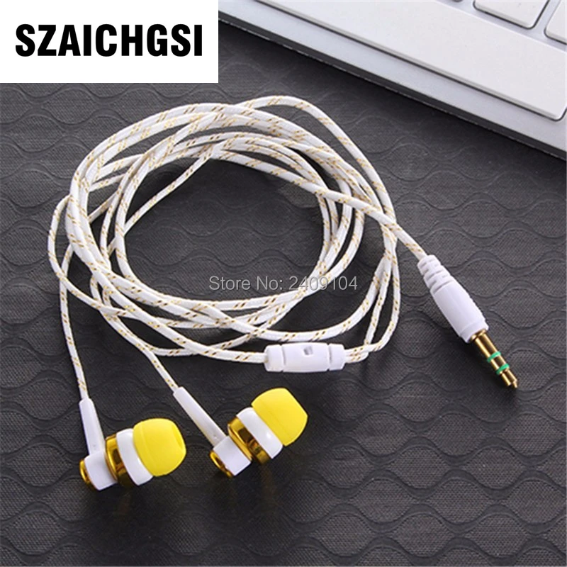 SZAICHGSI 3 5 мм наушники-вкладыши стерео плетеные наушники для iPhone Samsung Быстрая