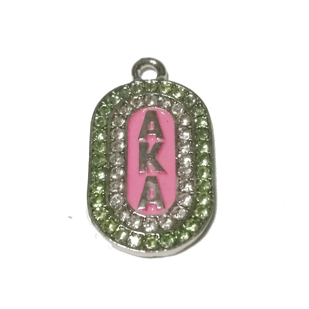 Pink aka 100 шт греческое братство Dst AEO Delta Sigma Theta AKA SGR Sigma Gamma Rho ZETA PHI BETA Dive Nine Dog Tag charm - Окраска металла: Pink aka