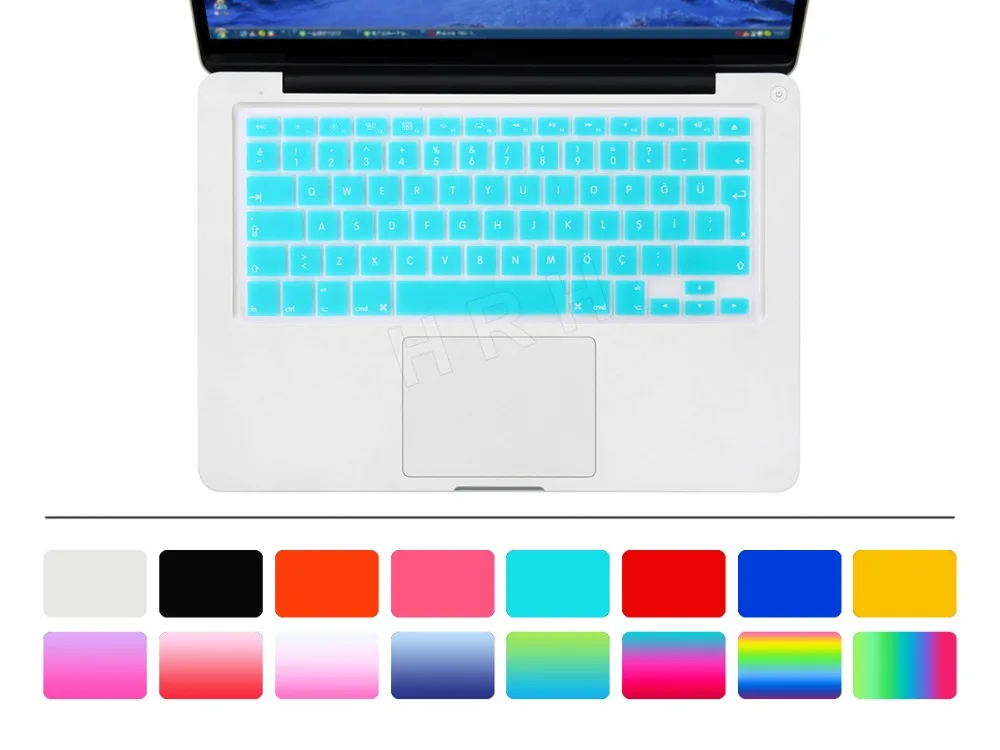 10 шт./упак. турецкий ту Язык ЕС/UK Клавиатура кожного покрова протектор для MacBook Pro