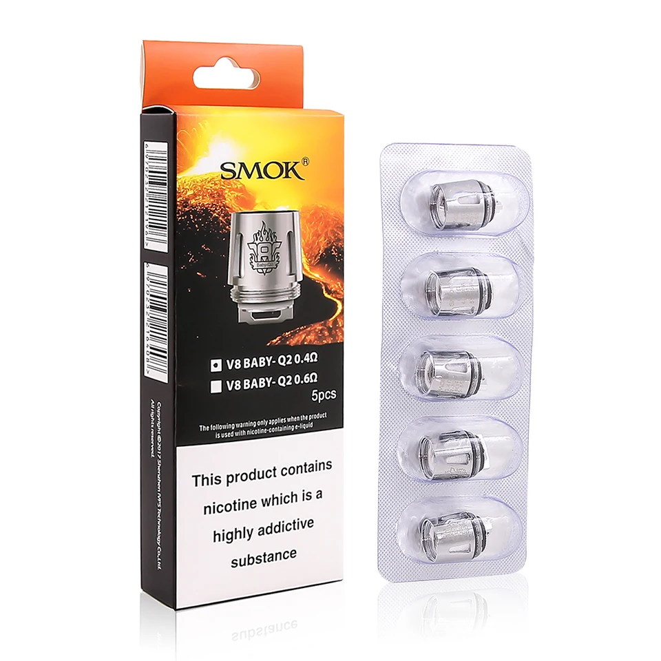 SMOK TFV8 детский Q2 катушка 0.4ом 0.6ом V8 детский M2 X4 T6 T8 T12 сетчатый сердечник для TFV8 детский зверь Танк Большой ребенок сопротивление