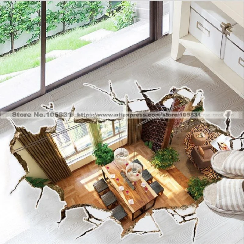 Креативная напольная наклейка съемная для гостиной спальни напольного пола