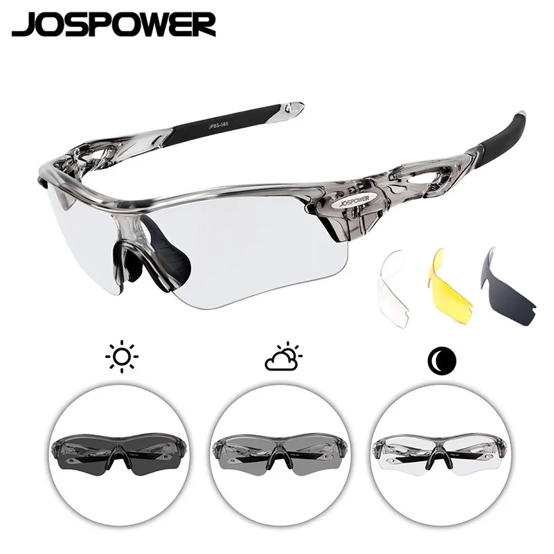 JOSPOWER фотохромные спортивные очки мужские и женские ветрозащитные