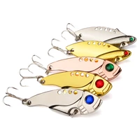5pcs 5cm 11g high quality durable metal sinking bait 3 bright colors with 6 hook fishing lures for ocean boat fishing