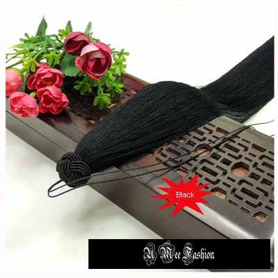 Black TS003 кисточкой/ вискозное волокно/Длина: 60 см или 80 см/11 Цвета - Цвет: Black