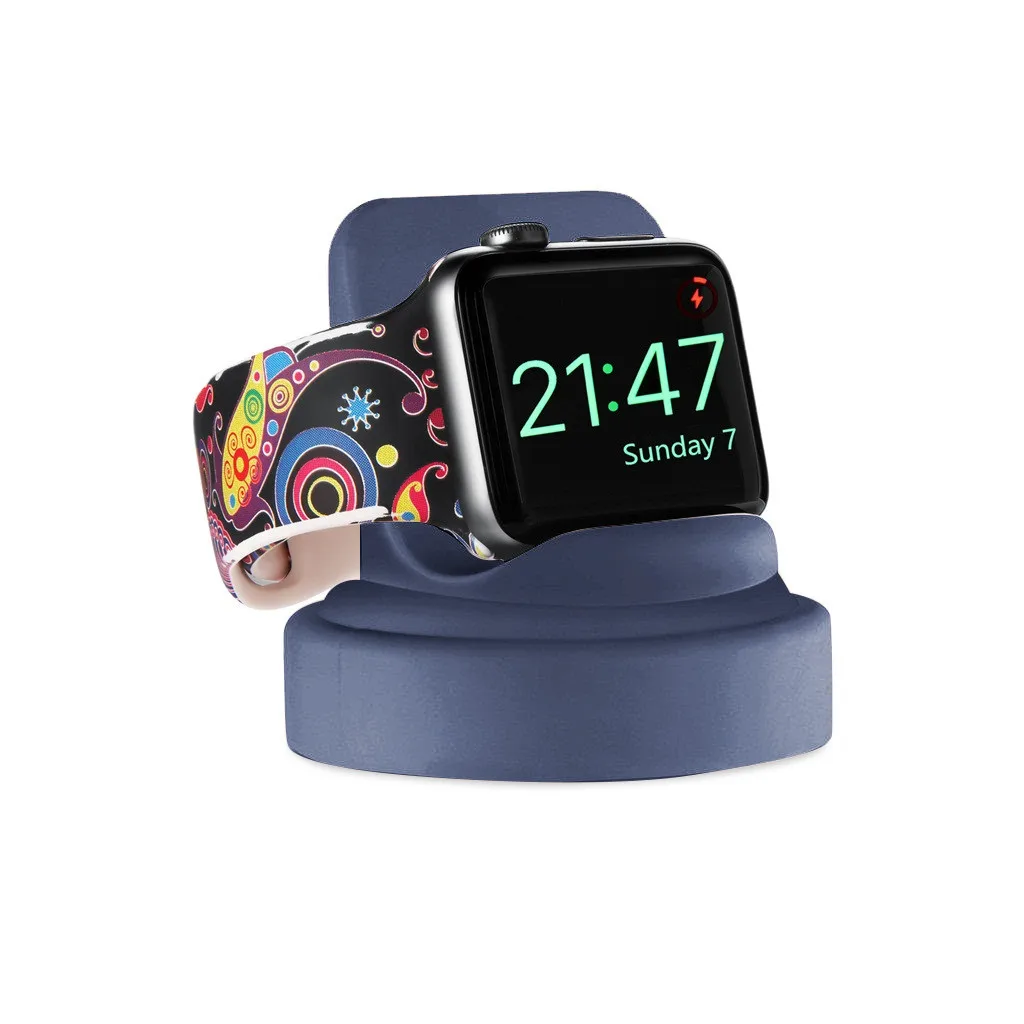 Силиконовая подставка для зарядного устройства док станция Apple watch 1/2/3/4 42 мм 38 USB
